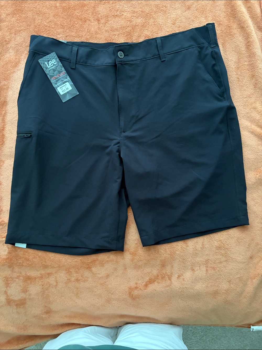 Lee Black Flat-Front Performance Shorts